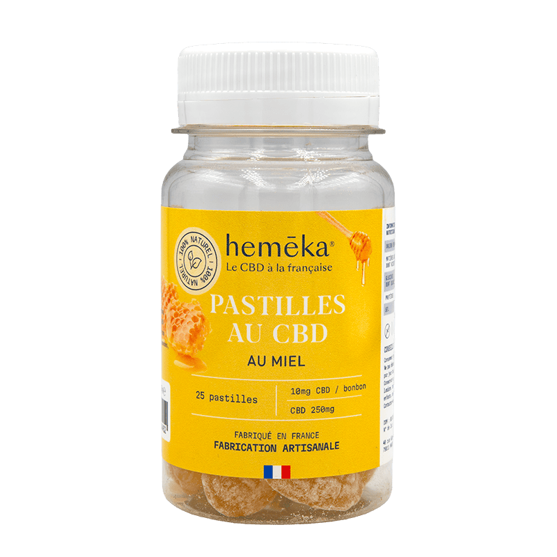 Bonbons Miel au CBD 10 mg - Heméka